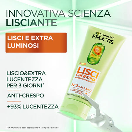 Garnier fructis balsamo lisci cheratina n.2