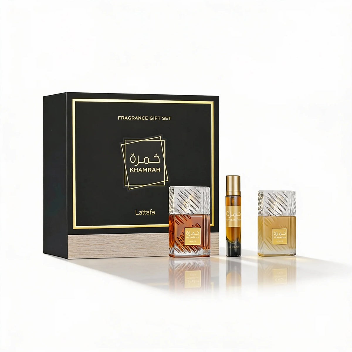 LATTAFA KHAMRAH EAU DE PARFUM 100ML + EAU DE PARFUM 12ML + FRESH HAIR  50ML