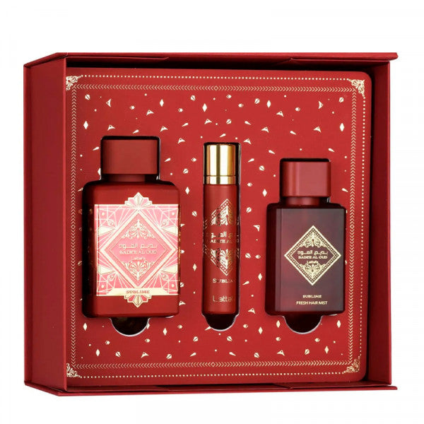 LATTAFA BADE’E AL OUD SUBLIME EAU DE PARFUM 100ML + EAU DE PARFUM 12 ML + FRESH HAIR MIST 50 ML