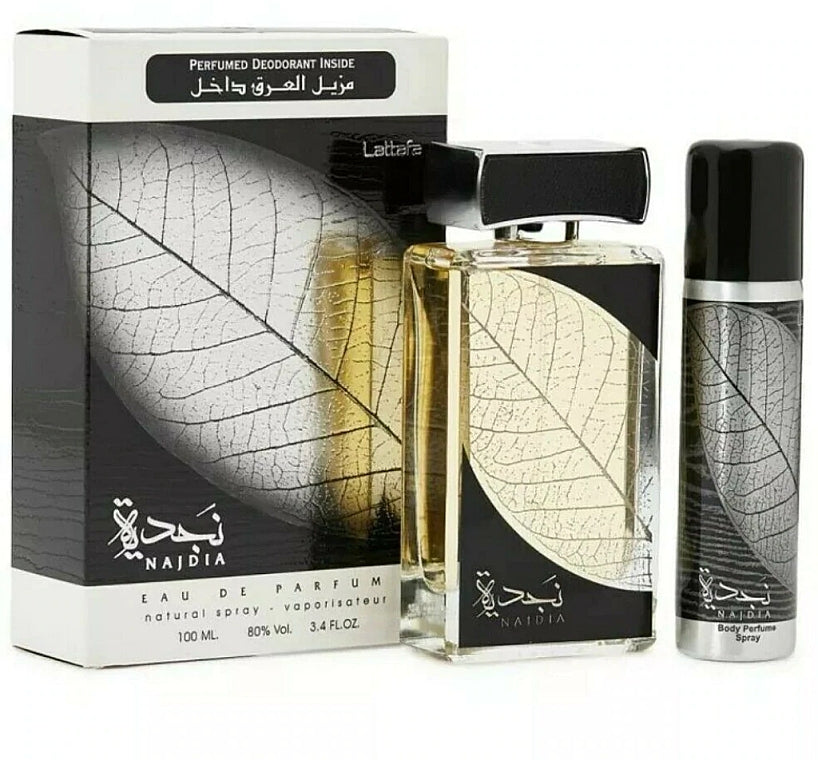 LATTAFA NAJDIA EAU DE PARFUM 100ML + DEODORANTE SPRAY INTENSE