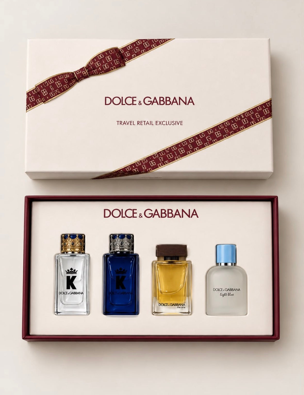 BOX DOLCE & GABBANA UOMO 4 MINIATURE TRAVEL RETAIL EXCLUSIVE