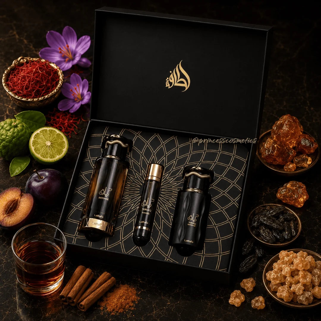 LATTAFA TERIAQ INTENSE EAU DE PARFUM 100ML + EAU DE PARFUM 12 ML + FRESH HAIR MIST 50 ML