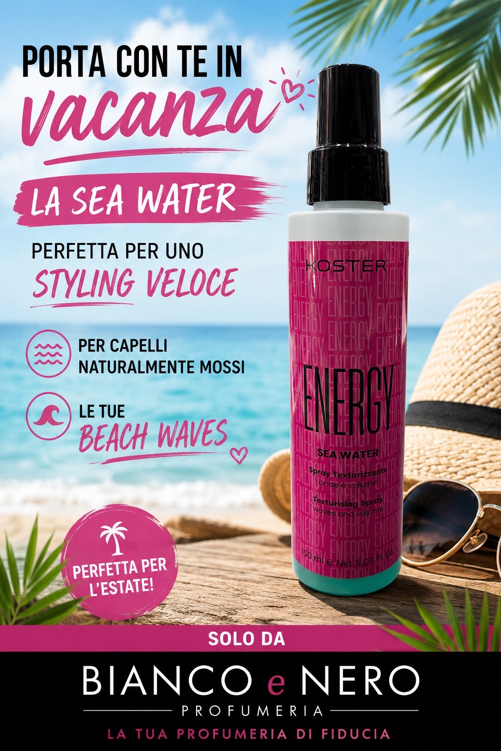KOSTER SPRAY SEA WATER ACQUA SALINA PER ONDE E VOLUME 150ML