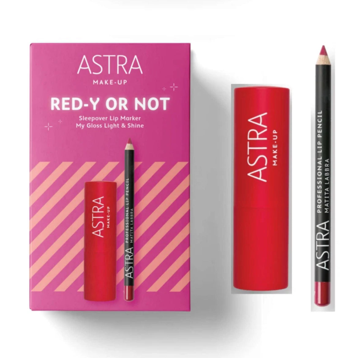 ASTRA BOX ROSSETTO N8 (GINGER) + LIP PENCIL N 42 (CHERRY)