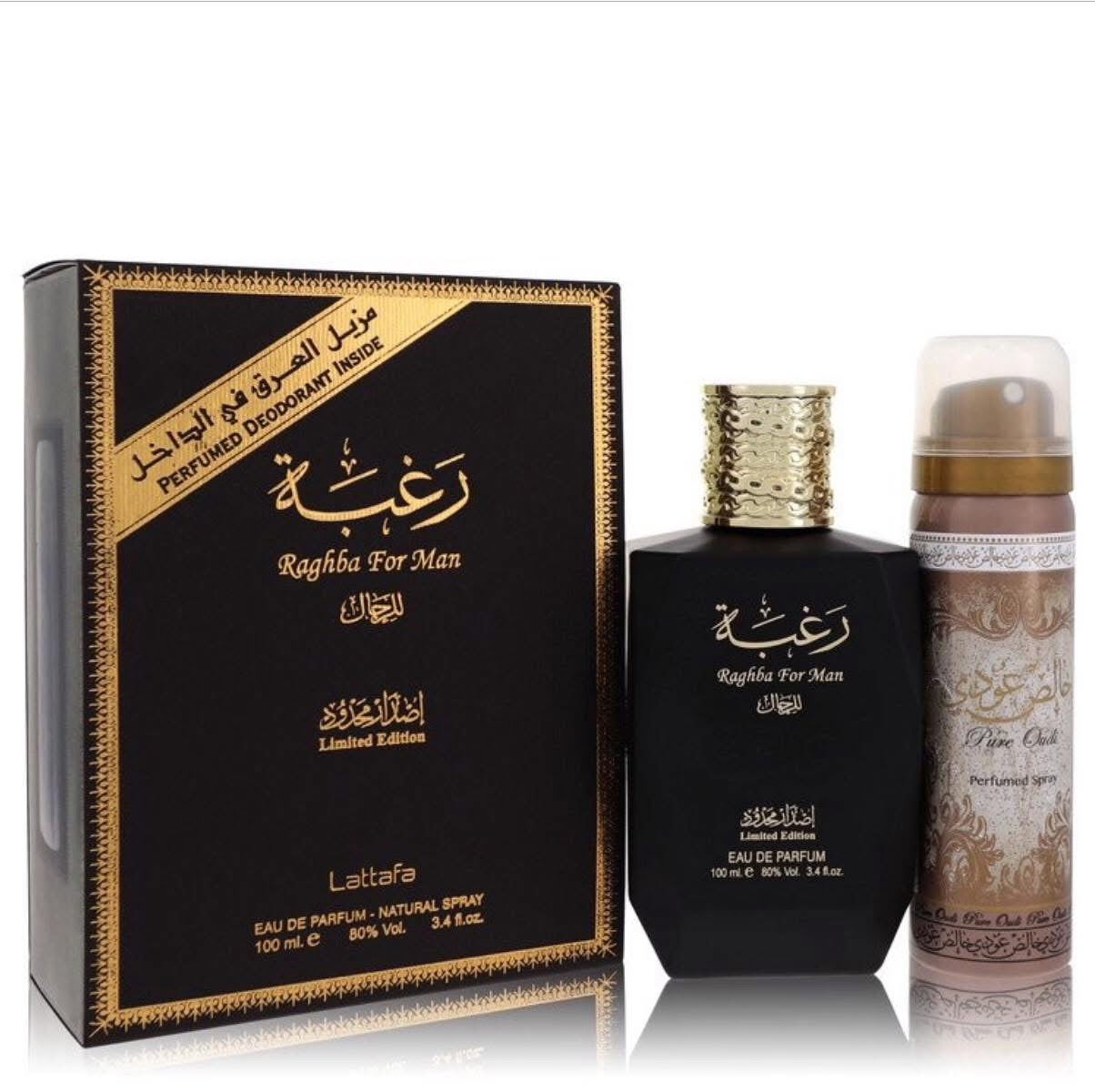 LATTAFA RAGHBA FOR MAN EAU DE PARFUM 100ML + DEODORANTE OMAGGIO