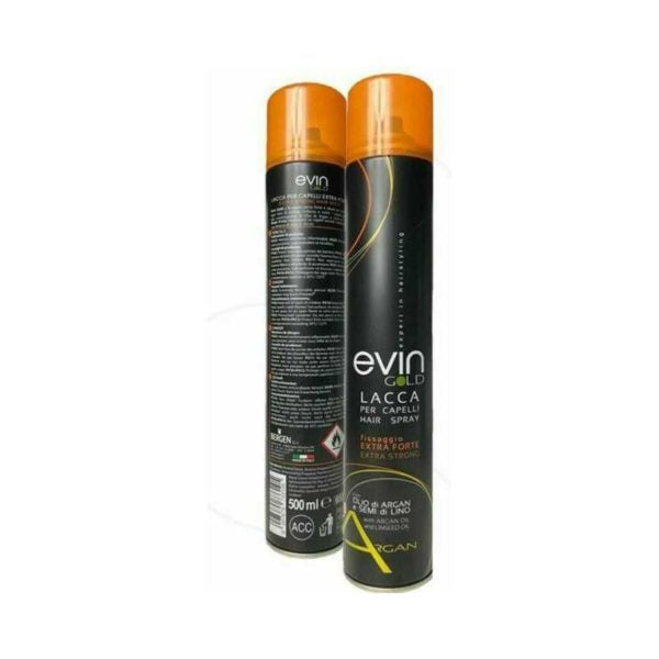 LACCA EVIN 500ML CON OLIO DI ARGAN E SEMI DI LINO