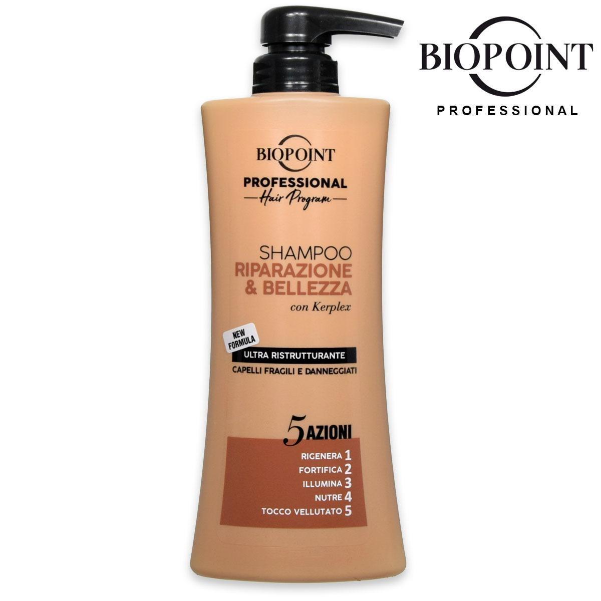 SHAMPOO BIOPOINT RIPARAZIONE & BELLEZZA CAPELLI FRAGILI E DANNEGGIATI 400ML