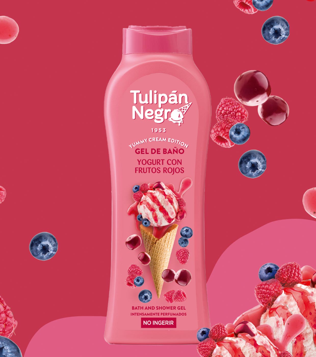 TULIPAN NEGRO BAGNOSCHIUMA 650ML YOGURT AI FRUTTI ROSSI