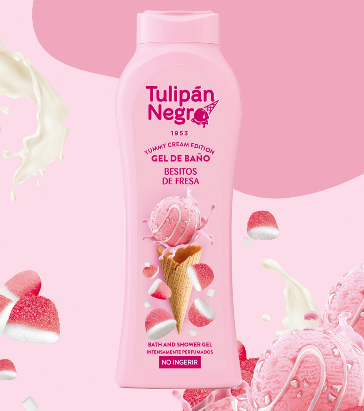 TULIPAN NEGRO BAGNOSCHIUMA 650ML BESITOS DE FRESA