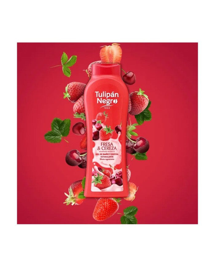 TULIPAN NEGRO BAGNOSCHIUMA 650ML FRESA & CEREZA