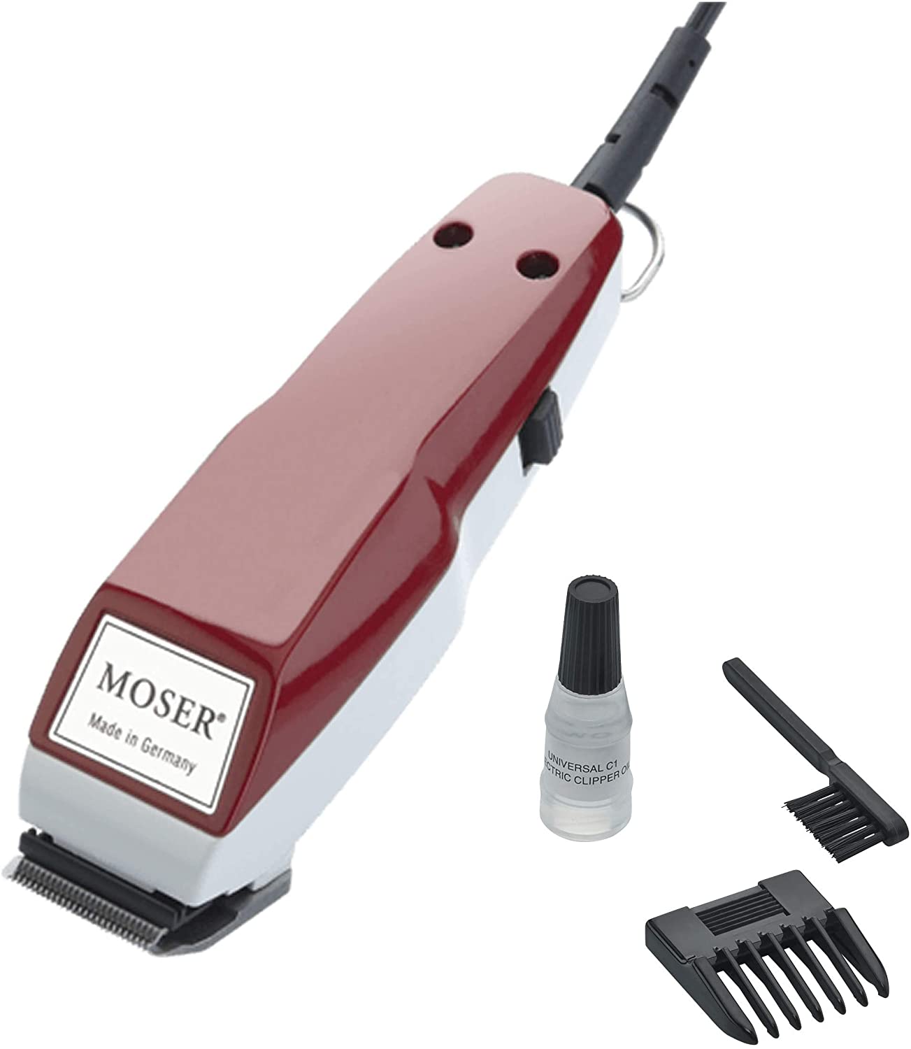 TAGLIACAPELLI PROFESSIONALE MOSER + 1 RIALZO + SPAZZOLINO X LA PULIZIA + OLIO LUBRIFICANTE