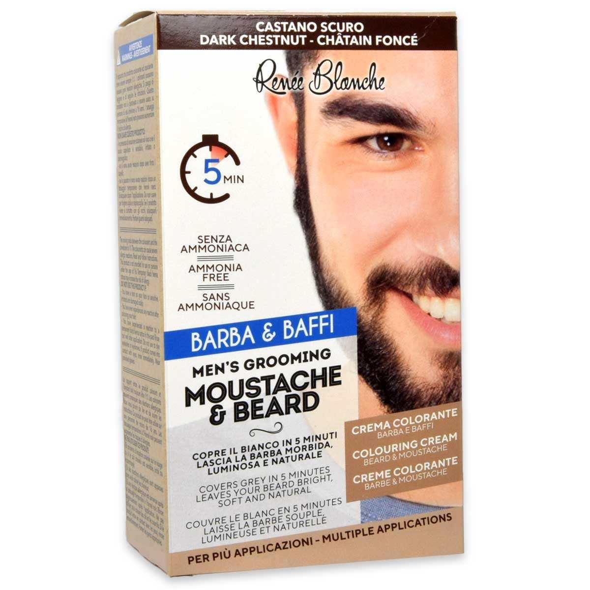 KIT COLORAZIONE PER LA BARBA COLORE CASTANO SCURO RENEE BLANCHE