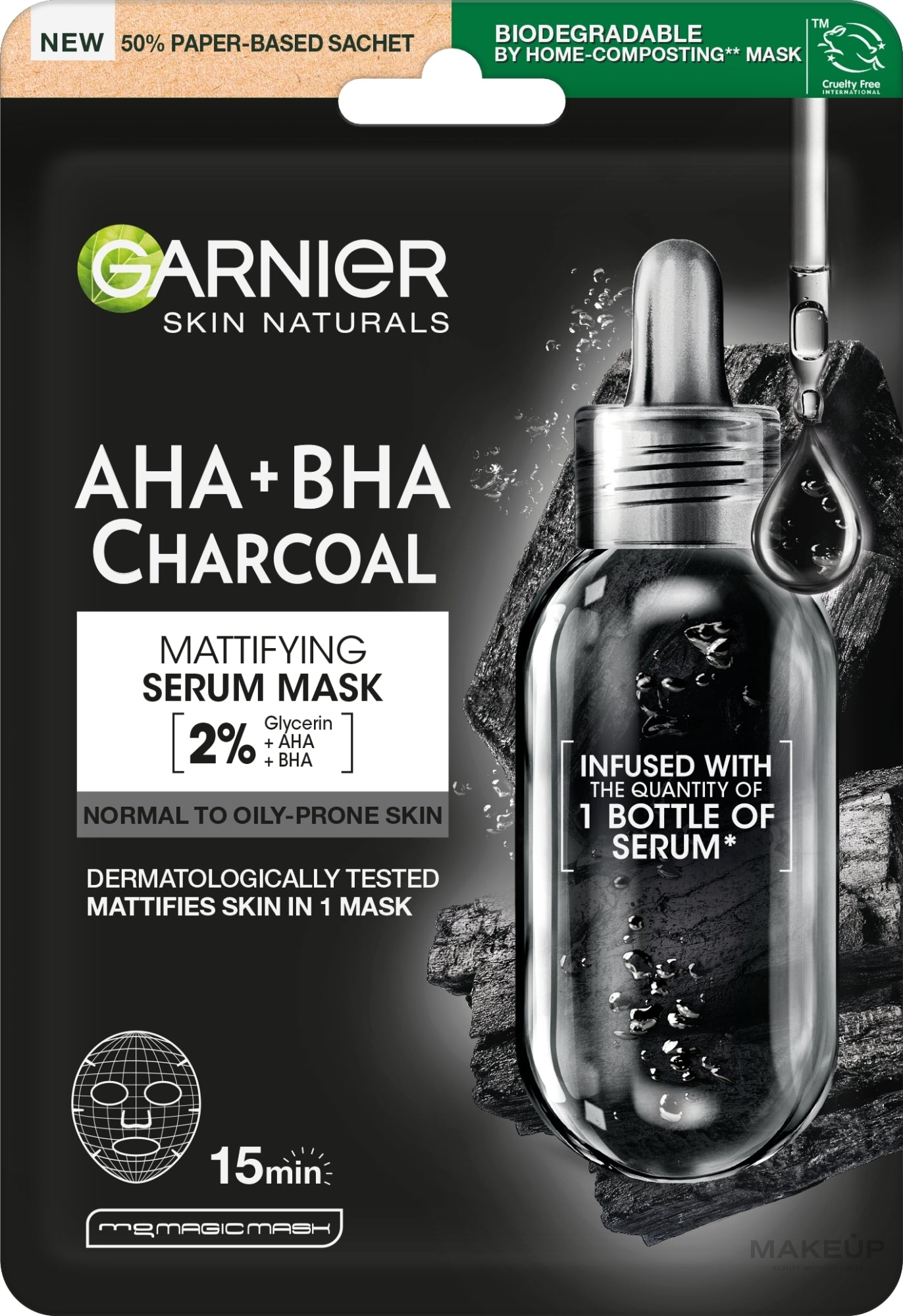 GARNIER MASCHERA VISO CON CARBONE
