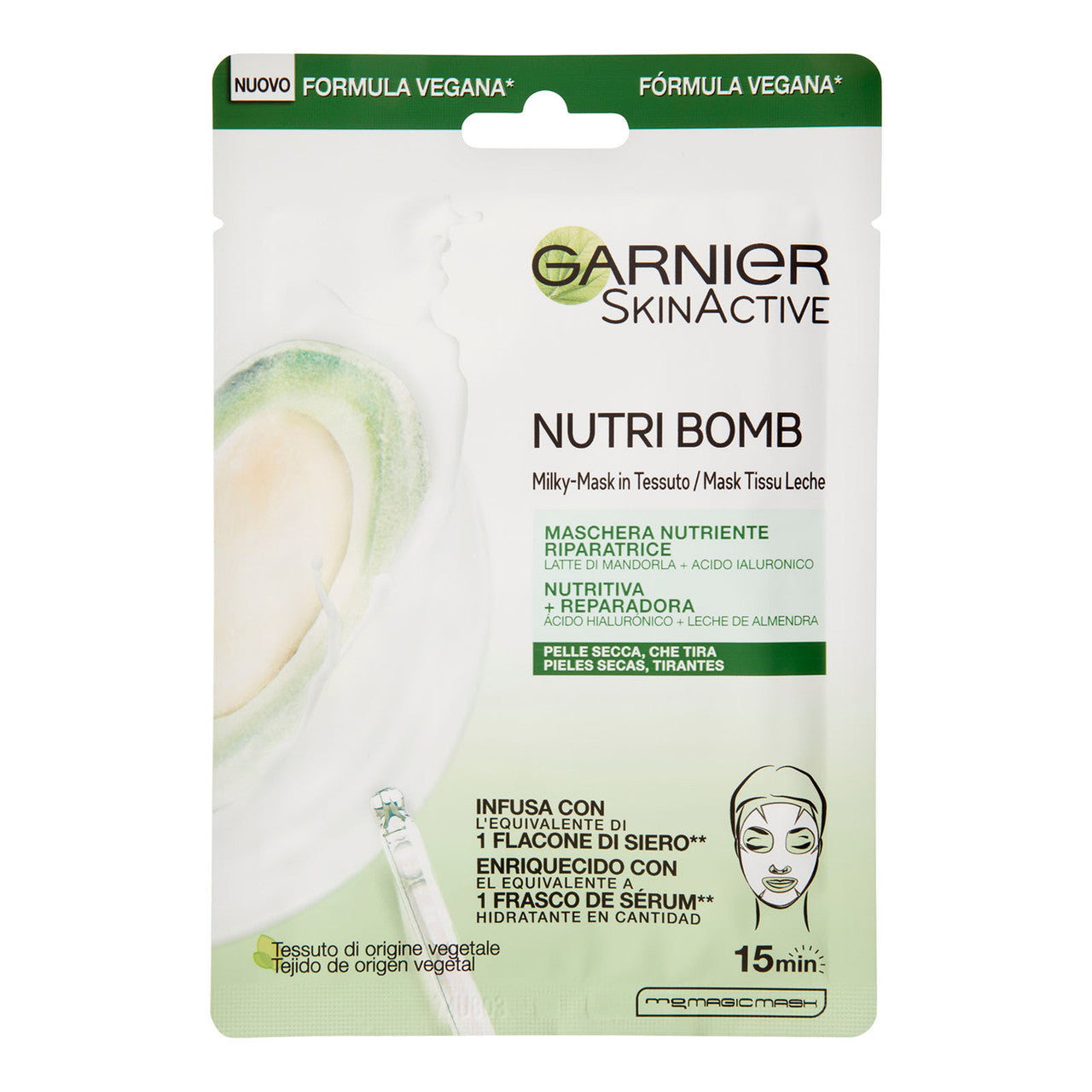 GARNIER MASCHERA HYDRA BOMB LATTE DI MANDORLA