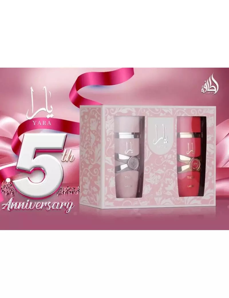 LATTAFA ANNIVERSARY EDITION YARA ROSA 100ML + YARA CANDY 100 ML