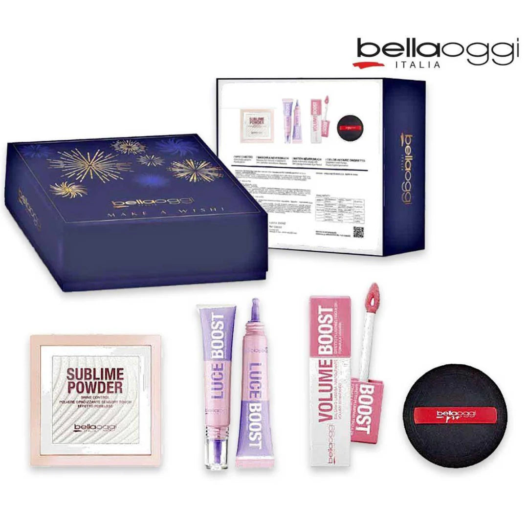 COFANETTO BELLA OGGI BALSAMO VOLUME LABBRA RIMPOLPANTE + PRIMER + POLVERE OPACIZZANTE + PIUMINO