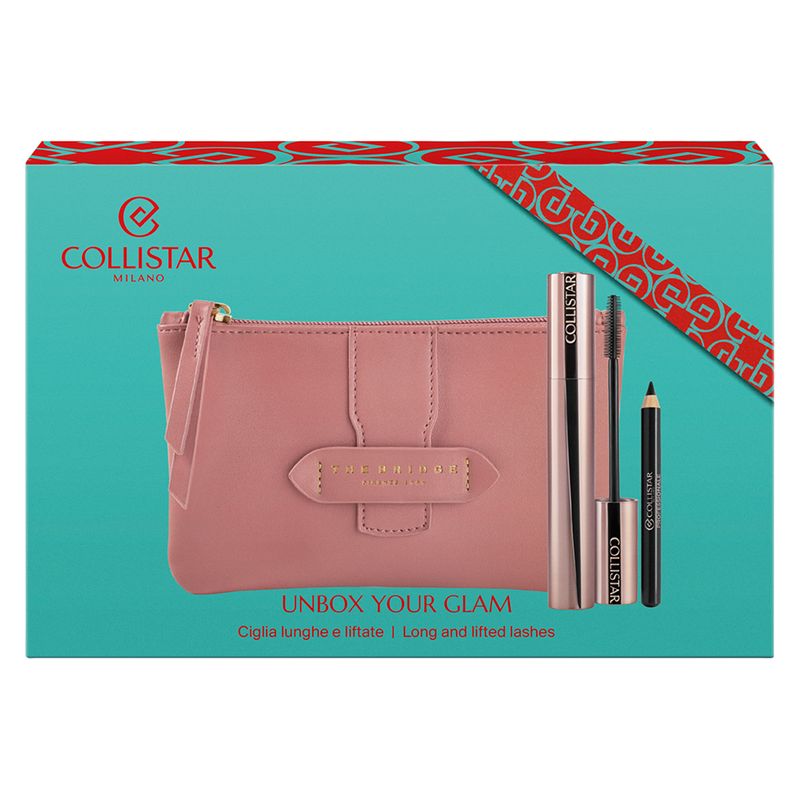 BOX COLLISTAR MASCARA INFINITO + MATITA NERA + BEAUTY BAG THE BRIDGE