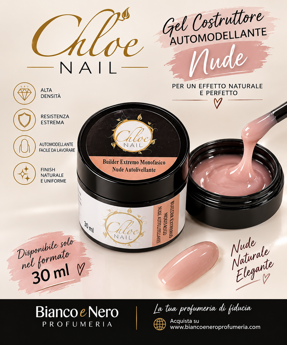 Gel costruttore monofasico autolivellante Nude 30 ml