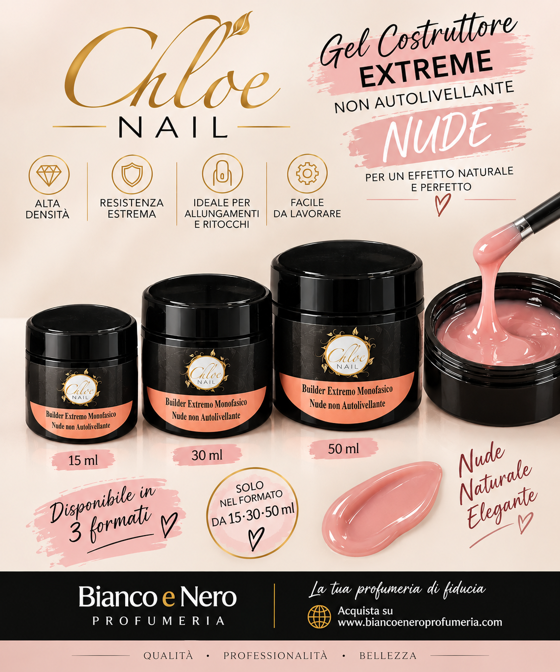 Gel costruttore extreme monofasico non autolivellante Nude